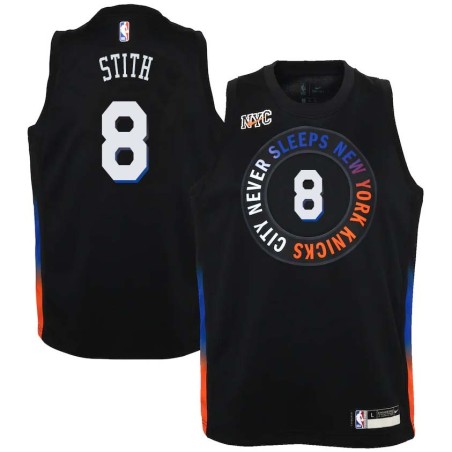 2020-21City Tom Stith Twill Basketball Jersey -Knicks #8 Stith Twill Jerseys, FREE SHIPPING