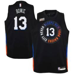 2020-21City Anthony Bowie Twill Basketball Jersey -Knicks #13 Bowie Twill Jerseys, FREE SHIPPING