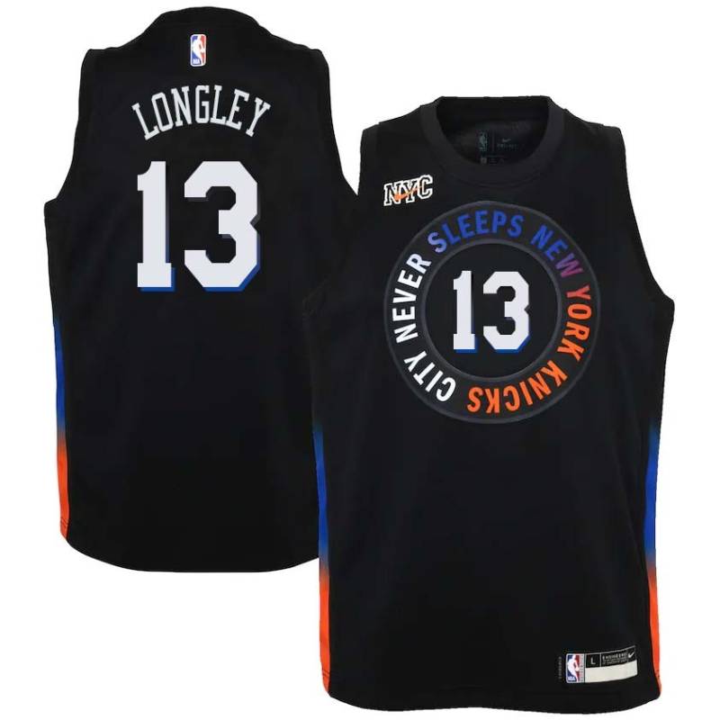 2020-21City Luc Longley Twill Basketball Jersey -Knicks #13 Longley Twill Jerseys, FREE SHIPPING