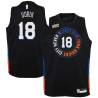 2020-21City Beno Udrih Twill Basketball Jersey -Knicks #18 Udrih Twill Jerseys, FREE SHIPPING