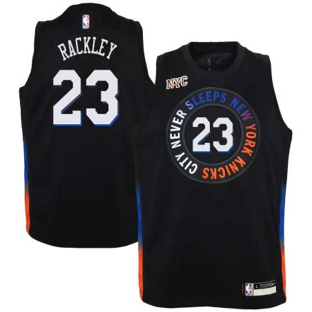 2020-21City Luther Rackley Twill Basketball Jersey -Knicks #23 Rackley Twill Jerseys, FREE SHIPPING