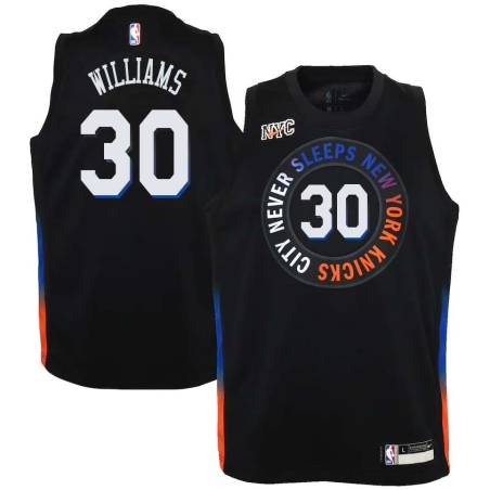 2020-21City Frank Williams Twill Basketball Jersey -Knicks #30 Williams Twill Jerseys, FREE SHIPPING