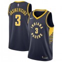 Navy Sarunas Jasikevicius Pacers #3 Twill Basketball Jersey