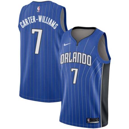 Blue Michael Carter-Williams Magic #7 Twill Basketball Jersey FREE SHIPPING