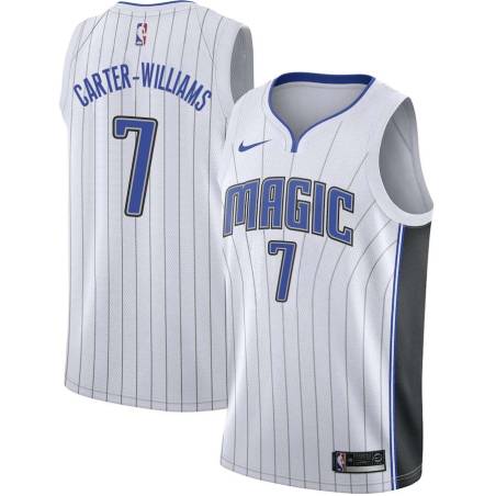 White Michael Carter-Williams Magic #7 Twill Basketball Jersey FREE SHIPPING