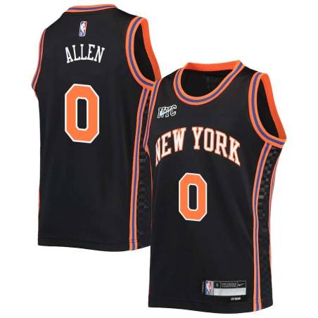 2021-22City Kadeem Allen Knicks #0 Twill Basketball Jersey FREE SHIPPING