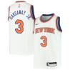 White Tim Hardaway Jr. Knicks #3 Twill Basketball Jersey FREE SHIPPING