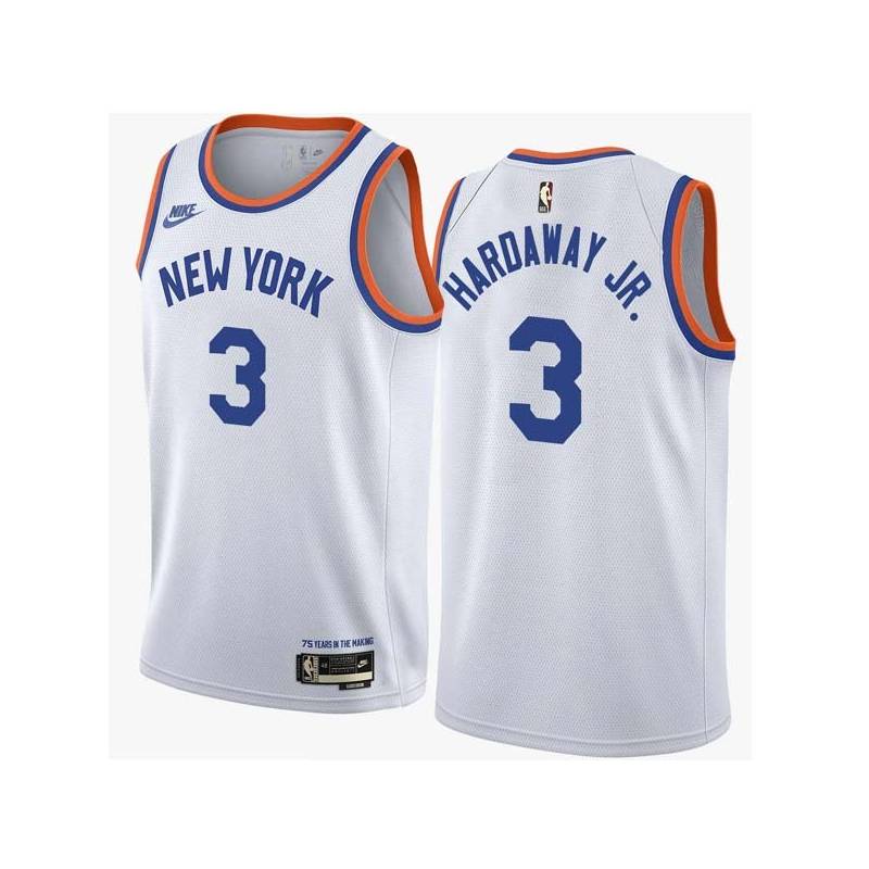 White Classic Tim Hardaway Jr. Knicks #3 Twill Basketball Jersey FREE SHIPPING