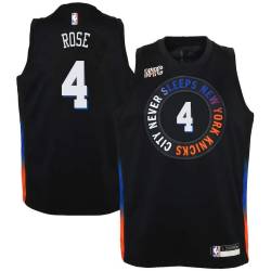 2020-21City Derrick Rose Knicks #4 Twill Basketball Jersey FREE SHIPPING