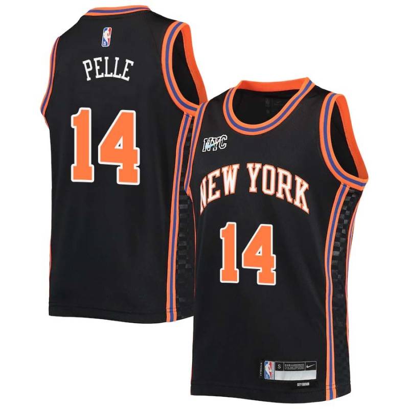 2021-22City Norvel Pelle Knicks #14 Twill Basketball Jersey FREE SHIPPING