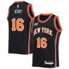 2021-22City Feron Hunt Knicks #16 Twill Basketball Jersey FREE SHIPPING