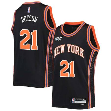 2021-22City Damyean Dotson Knicks #21 Twill Basketball Jersey FREE SHIPPING