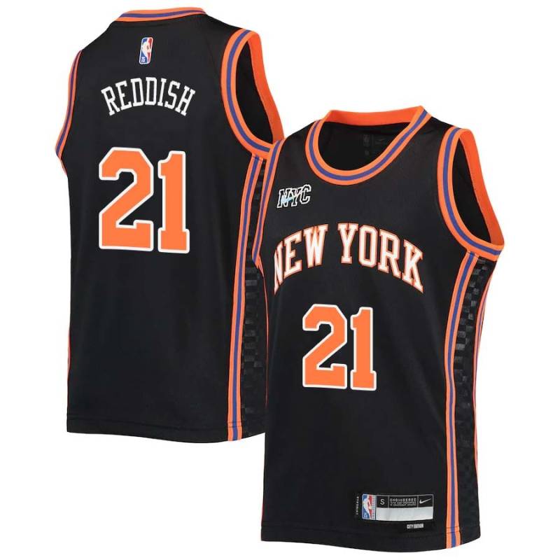 2021-22City Cam Reddish Knicks #21 Twill Basketball Jersey FREE SHIPPING