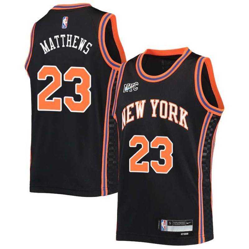 2021-22City Wesley Matthews Knicks #23 Twill Basketball Jersey FREE SHIPPING