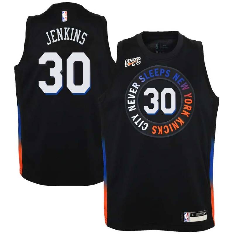 2020-21City John Jenkins Knicks #30 Twill Basketball Jersey FREE SHIPPING