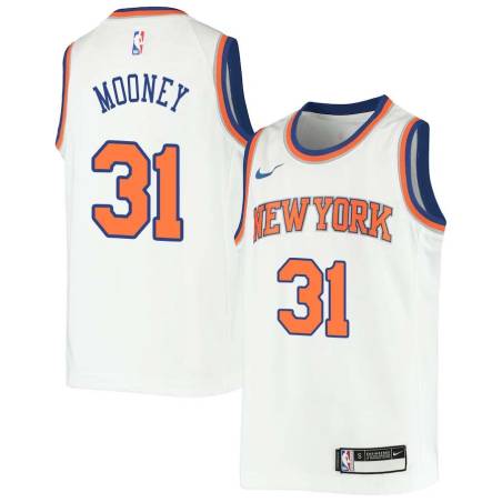 White Matt Mooney Knicks #31 Twill Basketball Jersey FREE SHIPPING