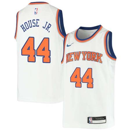 White Danuel House Jr. Knicks #44 Twill Basketball Jersey FREE SHIPPING