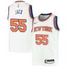 White Jarrett Jack Knicks #55 Twill Basketball Jersey FREE SHIPPING