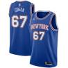 Blue2 Taj Gibson Knicks #67 Twill Basketball Jersey FREE SHIPPING