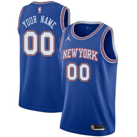 Blue2 Customized New York Knicks Twill Basketball Jersey FREE SHIPPING
