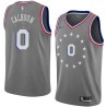 2018-19City Bill Calhoun 76ers #0 Twill Basketball Jersey FREE SHIPPING