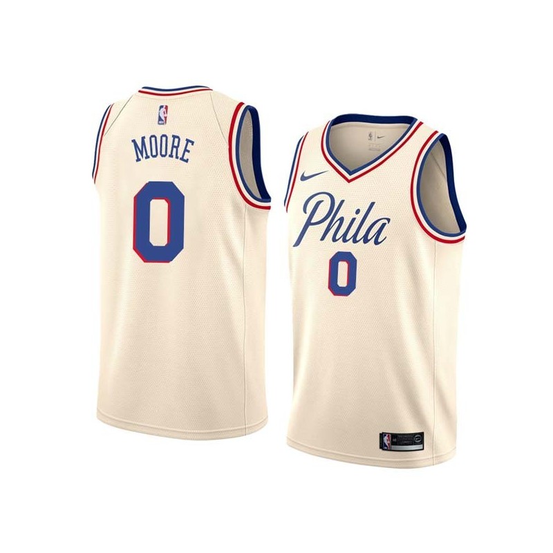 2017-18City Jackie Moore 76ers #0 Twill Basketball Jersey FREE SHIPPING