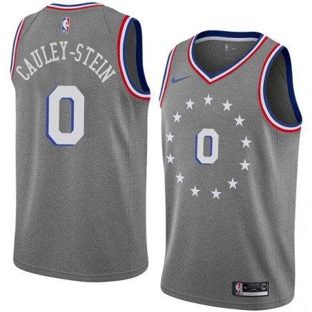 2018-19City Willie Cauley-Stein 76ers #0 Twill Basketball Jersey FREE SHIPPING