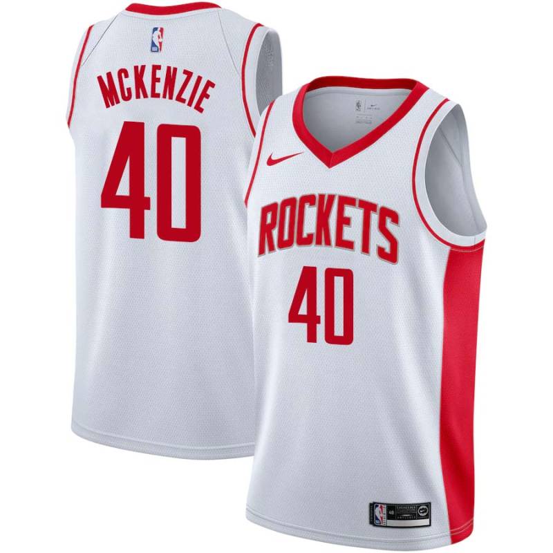 White Stan McKenzie Twill Basketball Jersey -Rockets #40 McKenzie Twill Jerseys, FREE SHIPPING