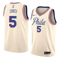 2017-18City Mason Jones 76ers #5 Twill Basketball Jersey FREE SHIPPING