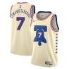 Cream Earned Timothe Luwawu-Cabarrot 76ers #7 Twill Basketball Jersey FREE SHIPPING