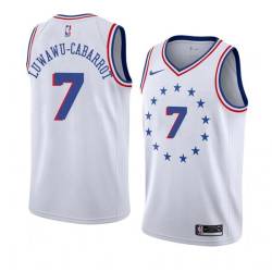 White_Earned Timothe Luwawu-Cabarrot 76ers #7 Twill Basketball Jersey FREE SHIPPING