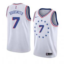 White_Earned Haywood Highsmith 76ers #7 Twill Basketball Jersey FREE SHIPPING