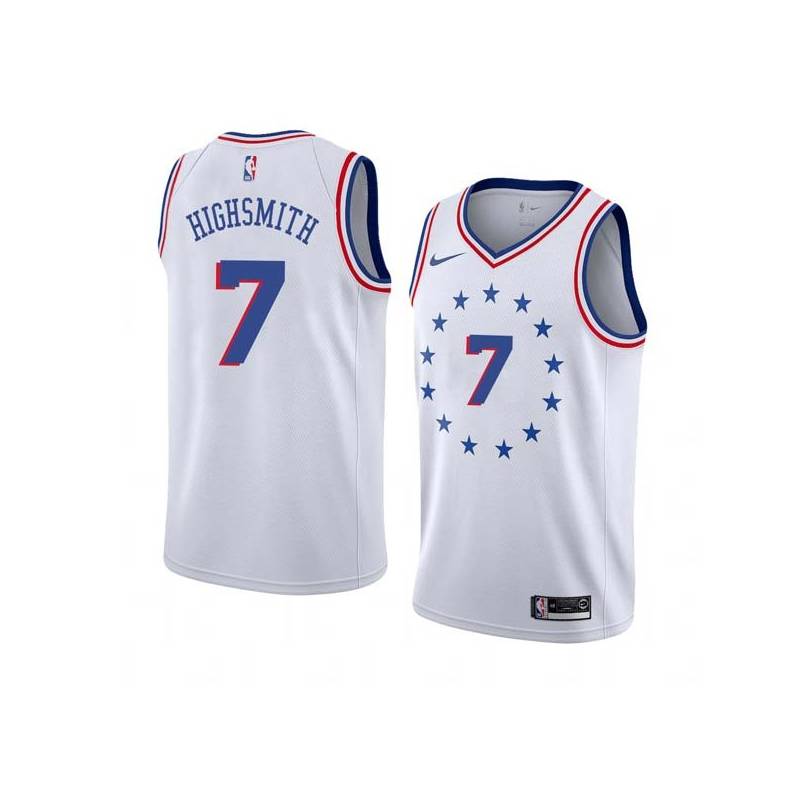 White_Earned Haywood Highsmith 76ers #7 Twill Basketball Jersey FREE SHIPPING