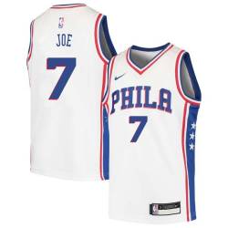 White Isaiah Joe 76ers #7 Twill Basketball Jersey FREE SHIPPING