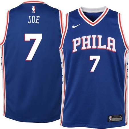 Blue Isaiah Joe 76ers #7 Twill Basketball Jersey FREE SHIPPING