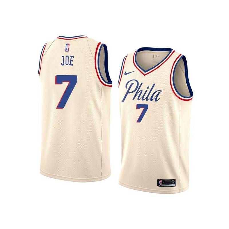 2017-18City Isaiah Joe 76ers #7 Twill Basketball Jersey FREE SHIPPING