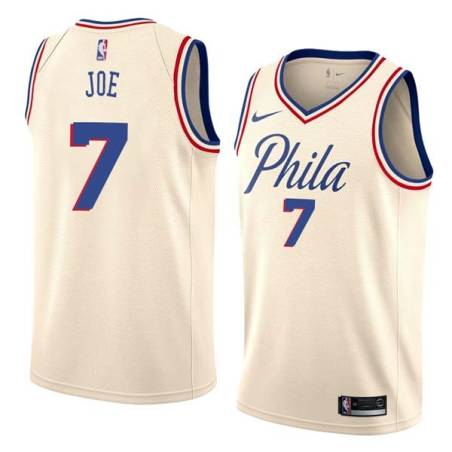 2017-18City Isaiah Joe 76ers #7 Twill Basketball Jersey FREE SHIPPING