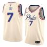 2017-18City Isaiah Joe 76ers #7 Twill Basketball Jersey FREE SHIPPING