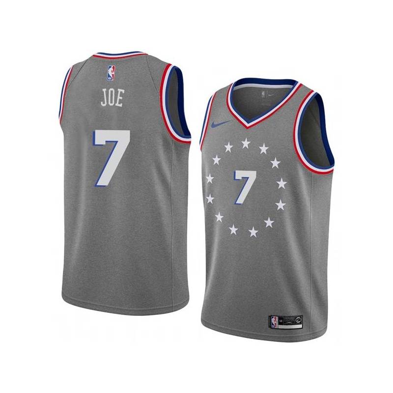 2018-19City Isaiah Joe 76ers #7 Twill Basketball Jersey FREE SHIPPING