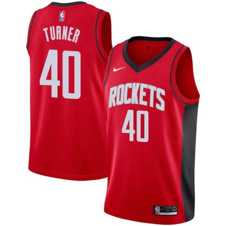 Red John Turner Twill Basketball Jersey -Rockets #40 Turner Twill Jerseys, FREE SHIPPING