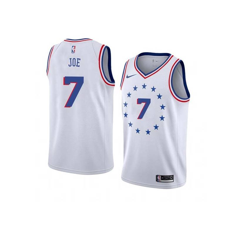 White_Earned Isaiah Joe 76ers #7 Twill Basketball Jersey FREE SHIPPING