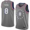 2018-19City James Young 76ers #8 Twill Basketball Jersey FREE SHIPPING