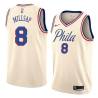 2017-18City Paul Millsap 76ers #8 Twill Basketball Jersey FREE SHIPPING