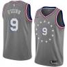 2018-19City Kyle O'Quinn 76ers #9 Twill Basketball Jersey FREE SHIPPING