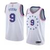 White_Earned Kyle O'Quinn 76ers #9 Twill Basketball Jersey FREE SHIPPING