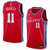 Red2 Tony Bradley 76ers #11 Twill Basketball Jersey FREE SHIPPING