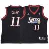 Black Throwback Gary Clark 76ers #11 Twill Basketball Jersey FREE SHIPPING