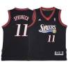 Black Throwback Jaden Springer 76ers #11 Twill Basketball Jersey FREE SHIPPING