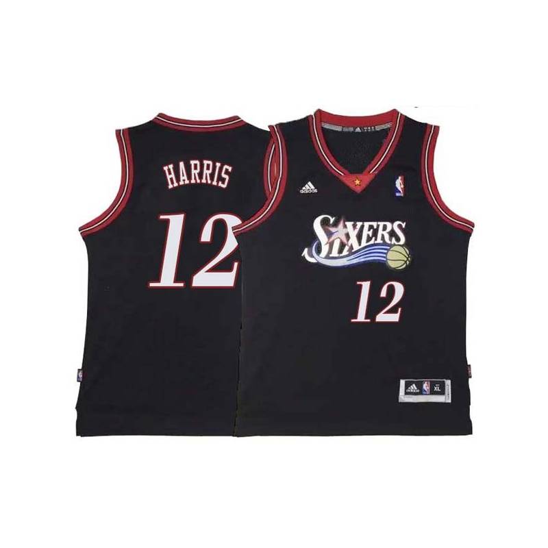 Black Throwback Tobias Harris 76ers #12 Twill Basketball Jersey FREE SHIPPING