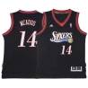 Black Throwback James Michael McAdoo 76ers #14 Twill Basketball Jersey FREE SHIPPING